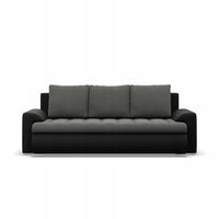 KANAPA FORESTA SZARA CZARNA Rozkładana Wygodna Funkcja Spania VELVET SKÓRA