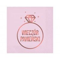 serwetki wieczór panieński różowe 33x33cm / 20szt