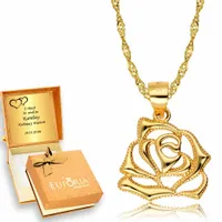 Złoty Łańcuszek 925 Kwiat Róża Różyczka Grawer