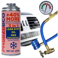Uszczelniacz klimatyzacji 3w1 GAZ DO KLIMY R134A zestaw wąż FreezeECO