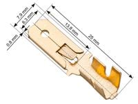 Konektor nieizolowany płaski męski 6,3/0,8_ 100szt.