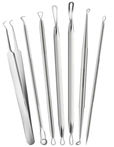 ZESTAW ŁYŻECZKI UNY DO USUWANIA WĄGRÓW ZASKÓRNIKÓW NARZĘDZIA DWUSTRONE ETUI na Arena.pl