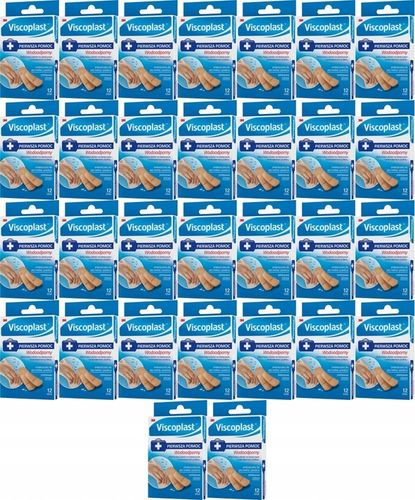 PLASTRY WODOODPORNE ZESTAW PLASTRÓW OPATRUNKOWYCH VISCOPLAST 12szt x 48 na Arena.pl