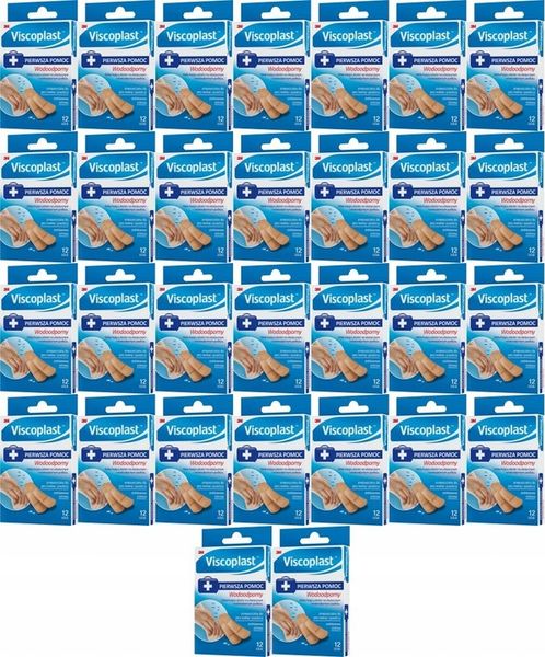 PLASTRY WODOODPORNE ZESTAW PLASTRÓW OPATRUNKOWYCH VISCOPLAST 12szt x 48 zdjęcie 1