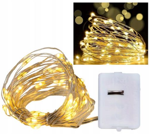 ŚWIATEŁKA LED LAMPKI CHOINKOWE MIKRO DRUCIKI Z BATERIAMI ŚWIĄTECZNY STROIK na Arena.pl