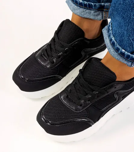 Czarne sneakersy damskie Basemat 41 na Arena.pl