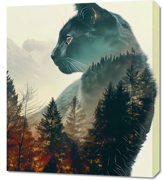 Obraz 60x70cm Koci Duch Lasu zdjęcie 1