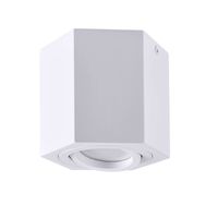 Downlight LAMPA sufitowa HEXAGON 313171 Polux metalowa OPRAWA sześciokątna regulowana biała