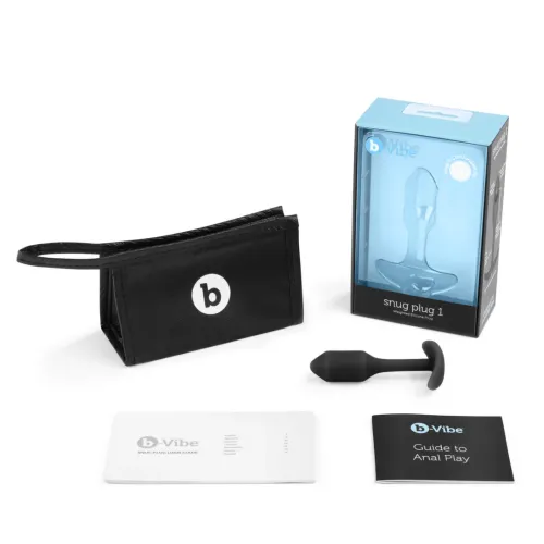 b-vibe snug plug 1 czarny - silikonowy model z wagą 54g, rozmiar s na Arena.pl