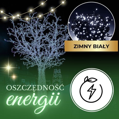 Lampki choinkowe 1000 Led biały zimny 81,5 m oświetlenie świąteczne IP44 na Arena.pl