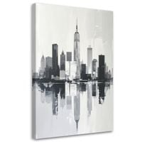 Obraz do salonu sypialni biura, Czarno białe Miasto Budynki