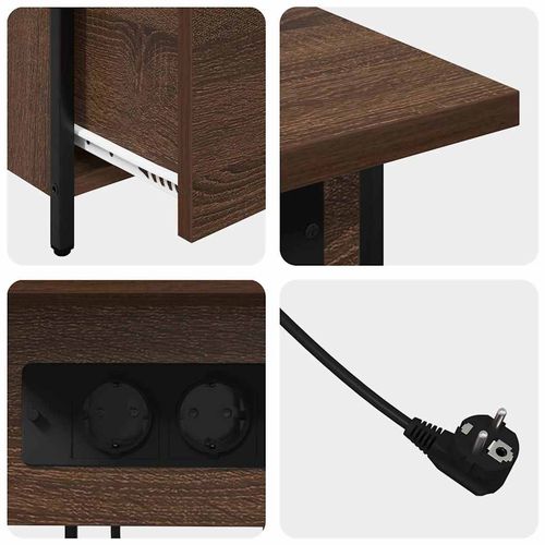 Szafka Nocna z szufladą Brązowy dąb 60 x 30 x 61 cm na Arena.pl