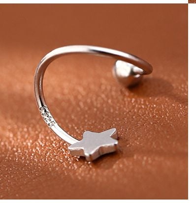 Kolczyki Srebrne PRÓBA 925 SREBRO z Gwiazda Sztyfty WKRĘTKI Damskie na Arena.pl