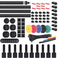 ZESTAW ORGANIZER DO KABLI XL OPLOT UCHWYT KLIPS OPASKA KABLOWA MASKOWNICA