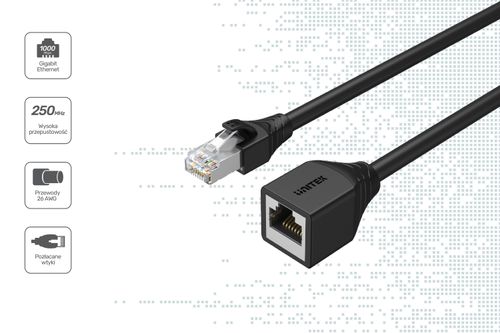 Unitek przedłużacz RJ-45 (8P8C) M-F Cat 6 STP 3 m na Arena.pl