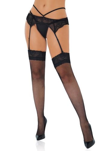 net stockings with lace top black na Arena.pl
