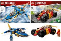 LEGO Ninjago 71784 Odrzutowiec Jay'a EVO 71780 Samochód wyścigowy Kaia EVO