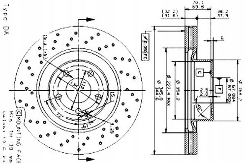 TARCZA HAM PRZOD 345X32 V BREMBO na Arena.pl