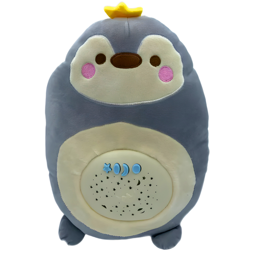 Pingwin Maskotka Przytulanka Z Projektorem Światła Melodie Biały Szum na Arena.pl