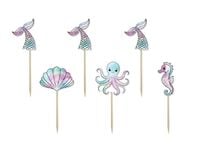 Pikery do babeczek Syrenka, 6 szt.