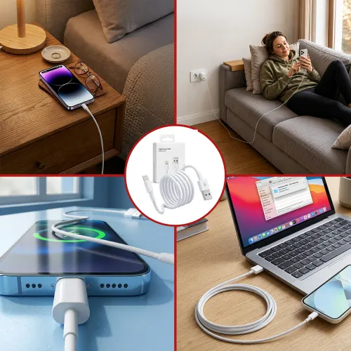 Kabel 2m Lightning do USB-A USB do Apple iPhone, iPad, iPod BOX Biały na Arena.pl
