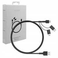 Kabel Aukey USB - USB typ C / microUSB / Lightning 1,2 m czarny