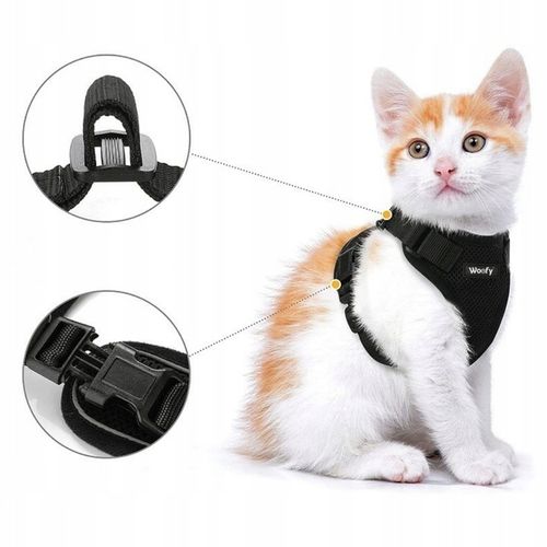 PROFESJONALNE SZELKI BEZUCISKOWE SPACEROWE REGULOWANE DLA KOTA + SMYCZ XS na Arena.pl