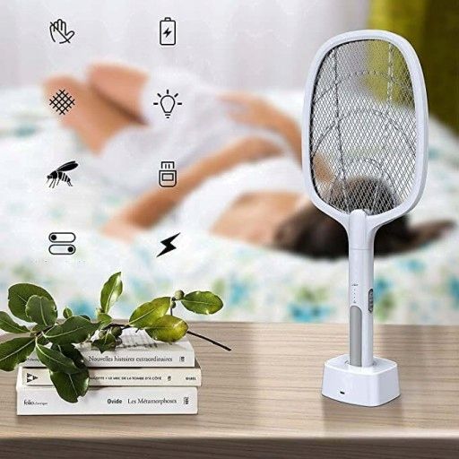 ELEKTRYCZNA ŁAPKA NA DUŻO OWADY PACKA NA KOMARY 3000V PALETKA OWADOBÓJCZA zdjęcie 12