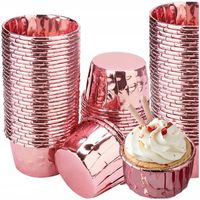 PAPILOTKI DO MUFFINEK RÓŻOWE 50x40 KUBECZKI FOREMKI NA BABECZKI PAPIEROWE