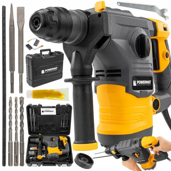 MŁOT UDAROWY MŁOTOWIERTARKA UDAR SDS+ 2600W 5,5J WALIZKA 3X WIERTŁO DŁUTA zdjęcie 1