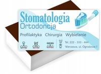 Wizytówki firmowe Foliowane 1000 szt duży wybór STOMATOLOGIA ORTODONCJA