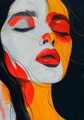 Plakat 70x100cm Rozlane Zamyślenie