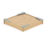 piaskownica z narożnikami beżowo-szary