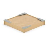 piaskownica z narożnikami beżowo-szary