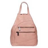 plecak damski skórzany różowy