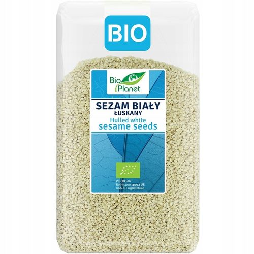 SEZAM BIAŁY ŁUSKANY BIO 1 kg - BIO PLANET na Arena.pl