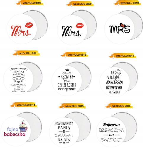 LUSTERECZKO LUSTERKO prezent dla DZIEWCZYNY DUŻO WZORÓW PERSONALIZOWANE na Arena.pl