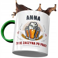Kubek Zielony Dla Anny Przyjaciółki Prezent Z Nadrukiem Ze Zdjęciem