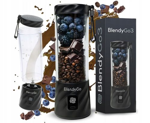 Blender BlendyGo 3 Bezprzewodowy Kielichowy USB ORYGINALNY MOC CZARNY 250W na Arena.pl