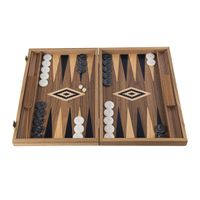 Ekskluzywne Backgammon z Amerykańskiego Orzecha z Półkami Bocznymi – Ręczna