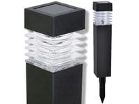 Lampa lampka solarna led wbijana słupek do ogrodu tarasu zimny biały