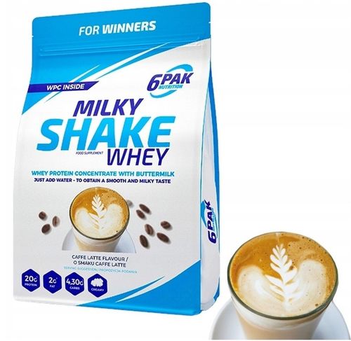 6PAK NUTRITION MILKY SHAKE WHEY 1800 G BIAŁKO WPC CAFFE LATTE na Arena.pl