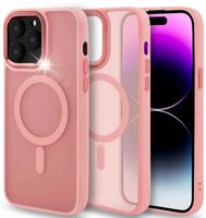 ETUI CASE OBUDOWA PLECKI MAGSAFE DO APPLE IPHONE 14 PRO RÓŻOWY CASE + SZKŁO