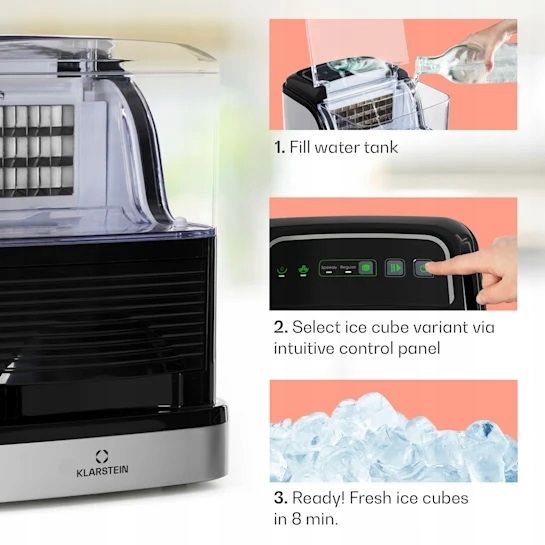 Kostkarka do lodu Klarstein Kristall Krystaliczny Przeźroczysty lód 15kg/24 zdjęcie 4