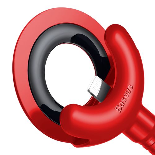 Uchwyt samochodowy kabel 2w1 Iphone Baseus O-type czerwony na Arena.pl