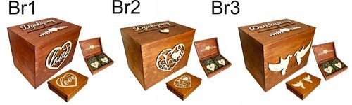 Białe pudełko skrzynka na ślub i wesele komplet zestaw obrączki i koperty na Arena.pl