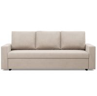 Kanapa 3 osobowa, BLOM, velvet, 220x92x92 cm, beżowy | TYLETEGOTU