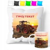 ZESTAW: KUBEK + POSZEWKA - TRAKTOR CIĄGNIK - PREZENT WIELE WZORÓW + IMIĘ