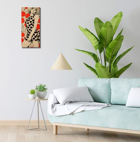 Obraz 20x50cm Czerwone Kropki na Arena.pl