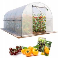 TUNEL OGRODOWY UV-4 SZKLARNIA 4x2,5m NAMIOT FOLIOWY 9 OKIEN 10m2 + GRATIS